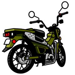 favorite green mini motorcycle!