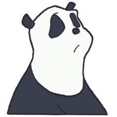 Humorous panda sticker