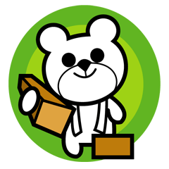 japanese shirokuma sticker with home