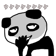 Thin and stupid panda