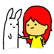 red hair girl & Mr. Radish cake