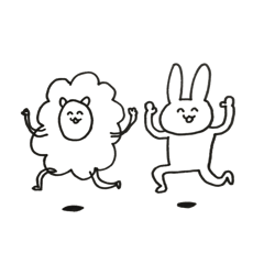 Loose rabbit and sheep