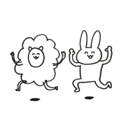 Loose rabbit and sheep