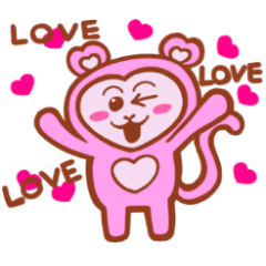 lovely pink monkey