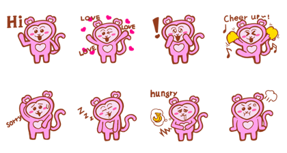 lovely pink monkey