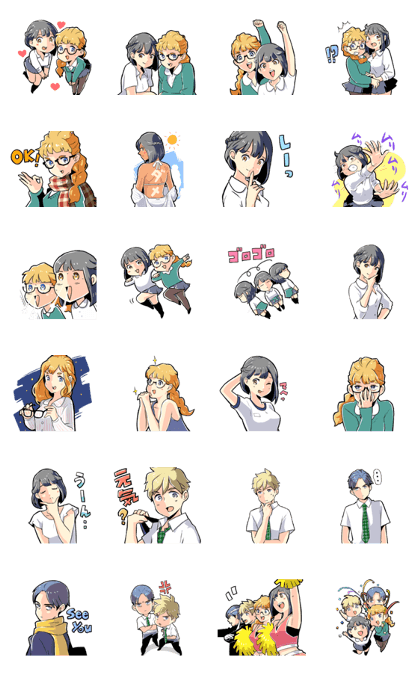 Four student's sticker