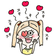 Drawing style girl Sticker