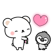 To move! Cute sticker of polar bear. 2