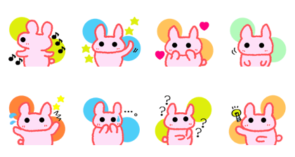 Rabbit sticker mokomoko