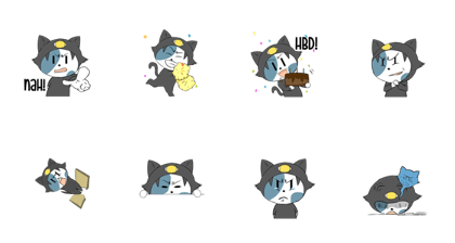 White Blue Cat