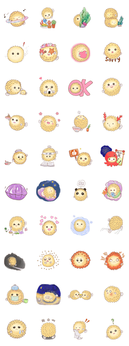 Cute puffer-Rolling's daily life