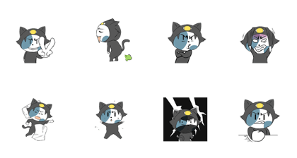 White Blue Cat 2
