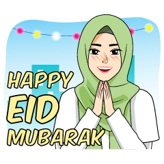 Gorgeous Hijab Girl Ramadhan Animated