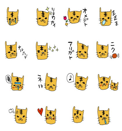 a tabby cat action