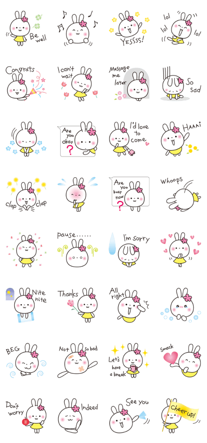 White Rabbit wearing a floral earring