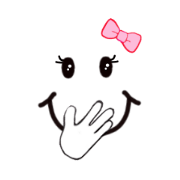 Lady's smile & hand