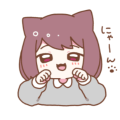 Loose stickers of catgirl girls 2