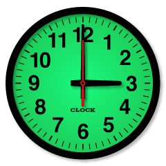 Simple Clock Sticker (fluorescent)