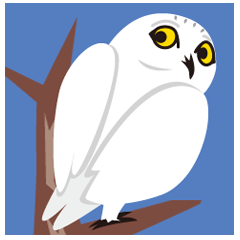 Sticker of a Snowy owl.
