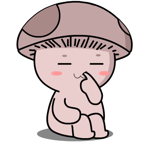 Brown mushroom : Pop-up stickers