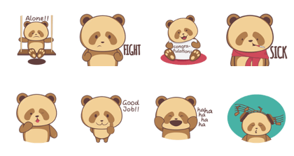 Cute Brown Panda v.2