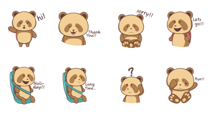 Cute Brown Panda v.1