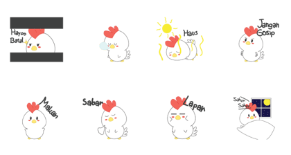 Chibi Chicken animated sachet Ramadhan