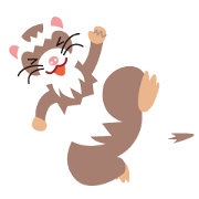Sticker of a ferret.