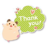 Colorful hamster Sticker