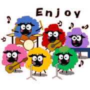 Sheep is colorful and cute.