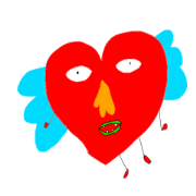 Sticker of very pretty the heart