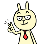 Working glasses rabbit
