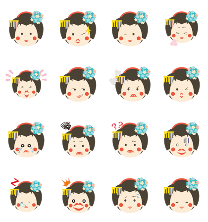 Geisha's face