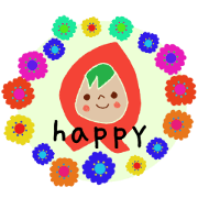The word sticker sent to the friends