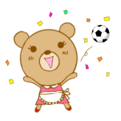 Football cheering mothers' bear