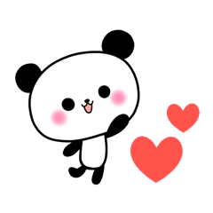 Cute panda's sticker