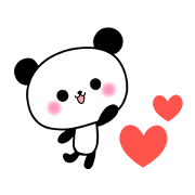 Cute panda's sticker