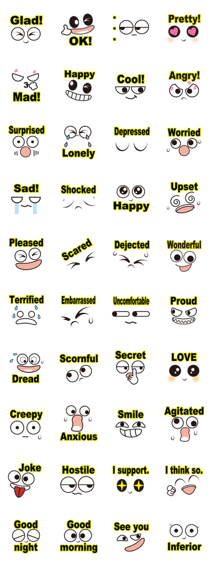 FACE Sticker English