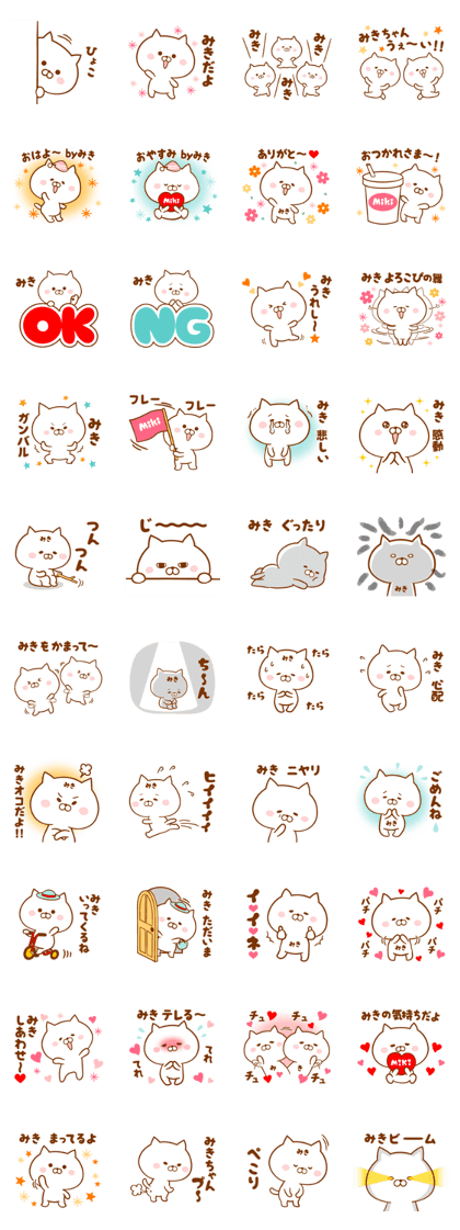 Name Sticker for Miki