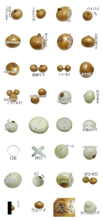 Onion photograph sticker.