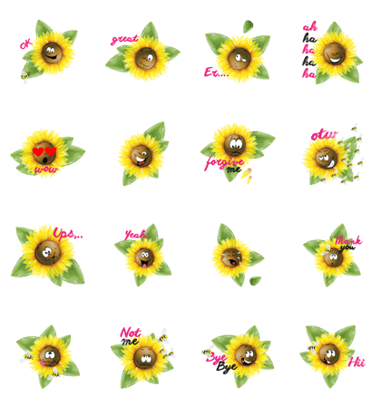 sun funny flower