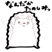 Monochrome sticker of the hedgehog