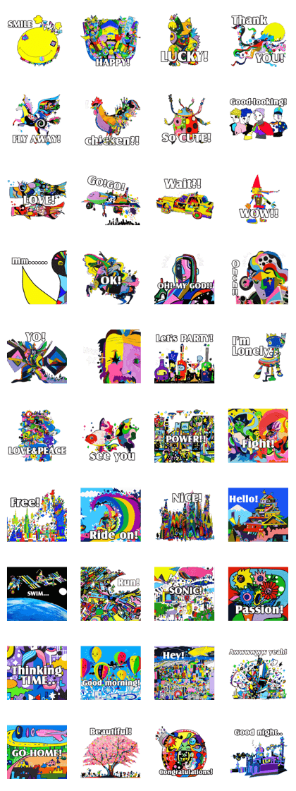hatayamamsaoSticker happy series/english