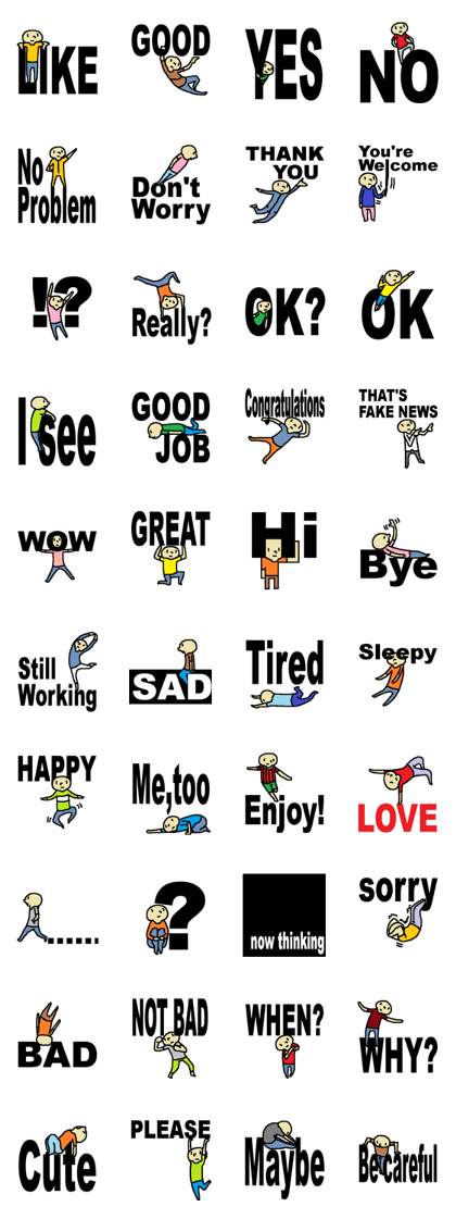 Simple English Stickers