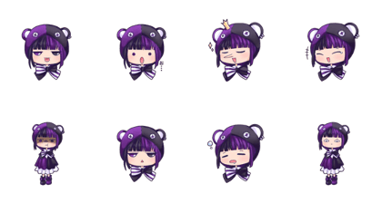 black purple kuma