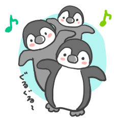 Heartwarming penguins family