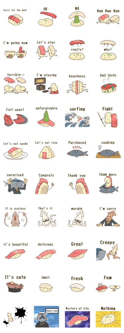 Toro Squid Sushi English