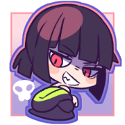 Villain girl sticker
