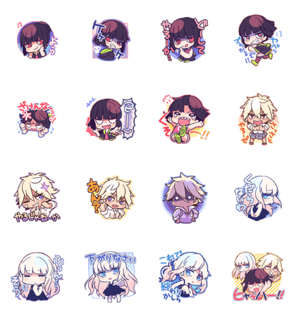 Villain girl sticker