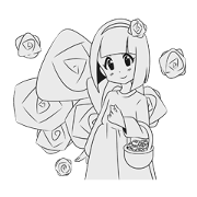 Happy flower girl